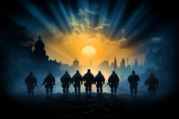 Dans Behind Enemy Lines, les silhouettes des soldats racontent des histoires de bravoure audacieuse