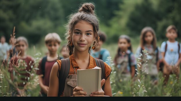 Dans un camp d'été, un groupe d'enfants divers entourent un jeune conseiller du camp.