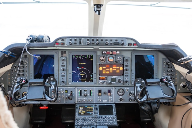 Dans le cockpit d'un jet privé