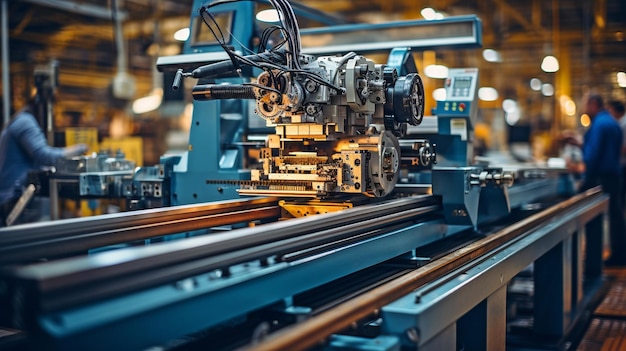 Photo dans la fabrication des métaux, un tour ou une machine de coupe