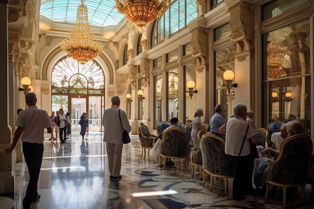 Photo dans le glamour de monte-carlo, d'un point de vue touristique dans le célèbre casino de monaco