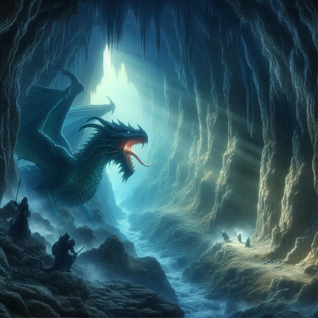 Dans une grotte cachée gardée par le rugissement d'un dragon,