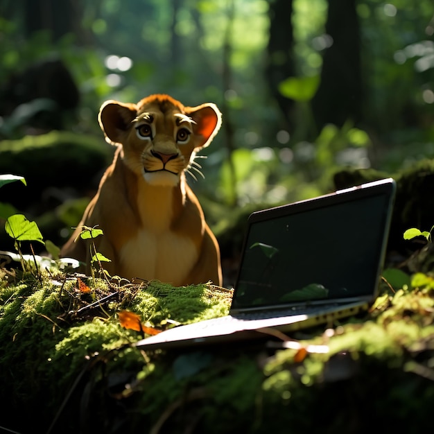 dans la jungle avec macbook