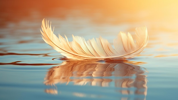 Photo dans un moment de réflexion, les plumes de cygne dansent avec grâce, tissant un tableau serein et poétique.
