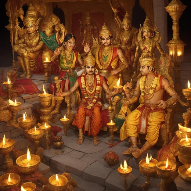 Dans le nord de l'Inde, l'histoire de Diwali est au centre de l'attention.