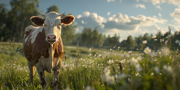 dans le pâturage vache générative AI