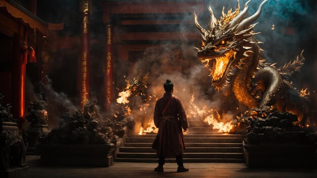 Dans le regard ardent du dragon, une rencontre fantastique chinoise