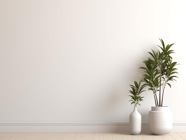 dans le salon mur intérieur blanc minimal avec espace de copie