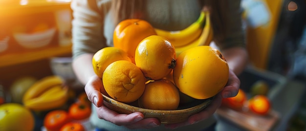 Dans son bureau, il y a une nutritionniste spécialisée dans les fruits.