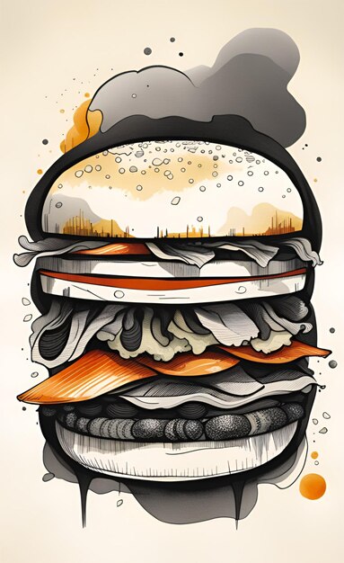 Photo dans le style hamburger.