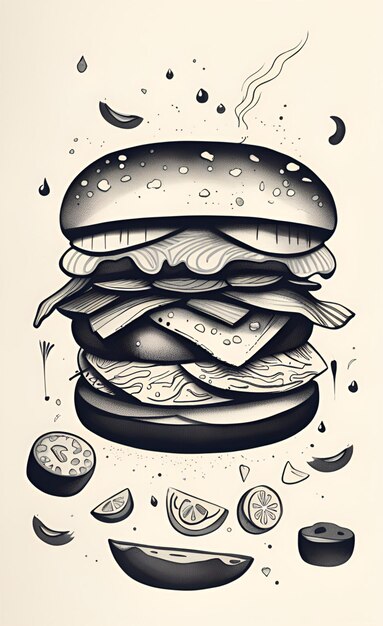 Photo dans le style hamburger.