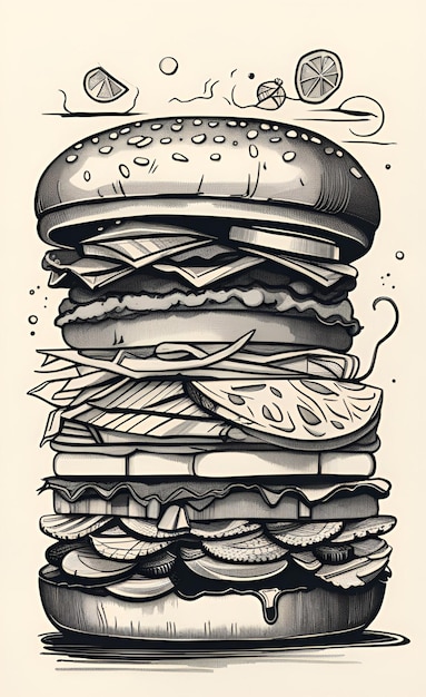 Dans le style hamburger.