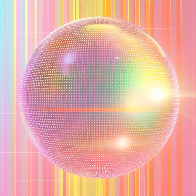 Dansant sur la piste de danse avec des reflets colorés discoball et la lumière