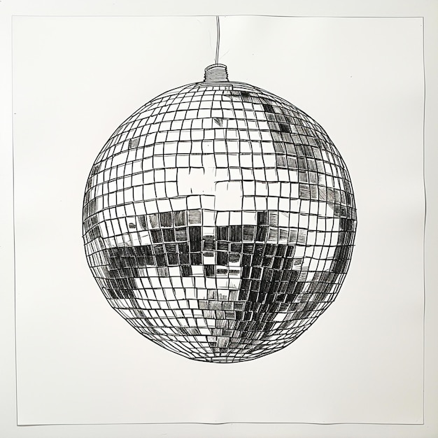 Dansant sur la piste de danse avec des reflets colorés discoball et la lumière