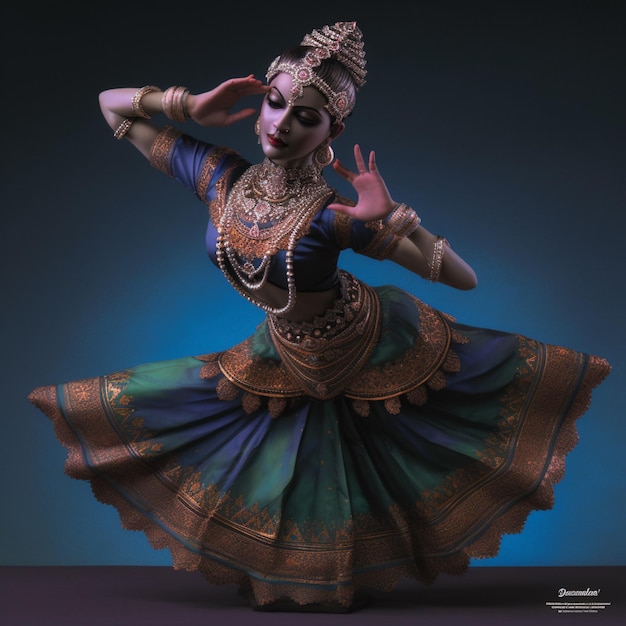 danse classique indienne traditionnelle bharatanatyam capturée artistiquement