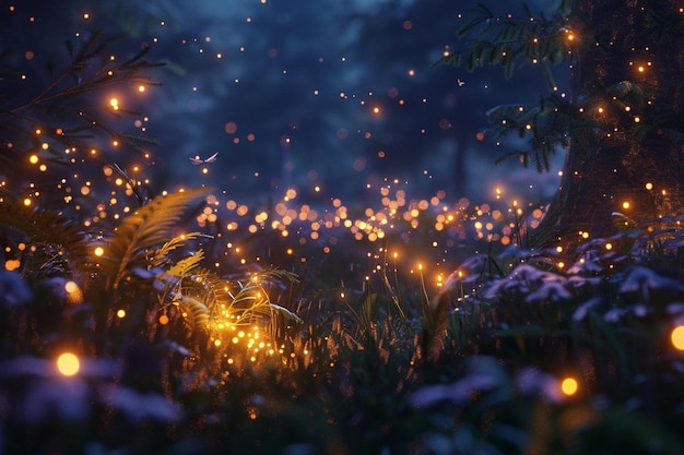 La danse enchanteuse des lucioles dans la nuit d'été