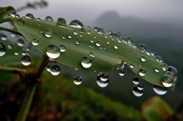 La danse des gouttelettes d’eau fusionnant dans Misty Veils Generative AI