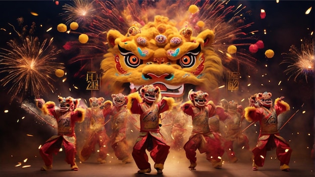 Une danse de lion chinoise époustouflante