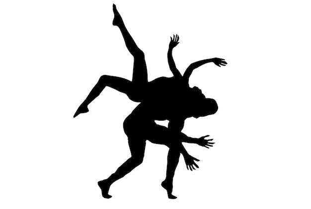 Photo danse silhouette danse personne croquis ombre danseur art