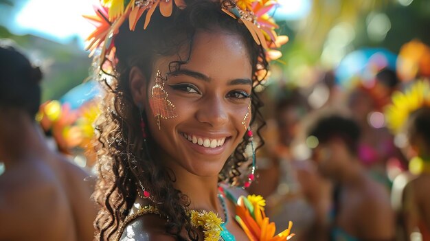 Des danseurs de carnaval brésiliens s'amusent