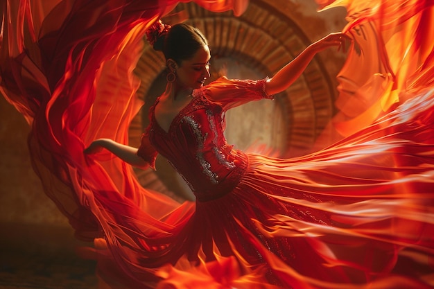 Des danseurs de flamenco enjoués tournoient avec passion.