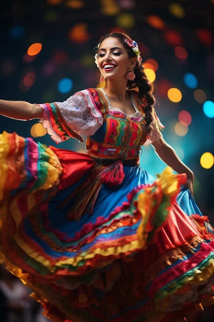Danseuse en costume traditionnel mexicain 2