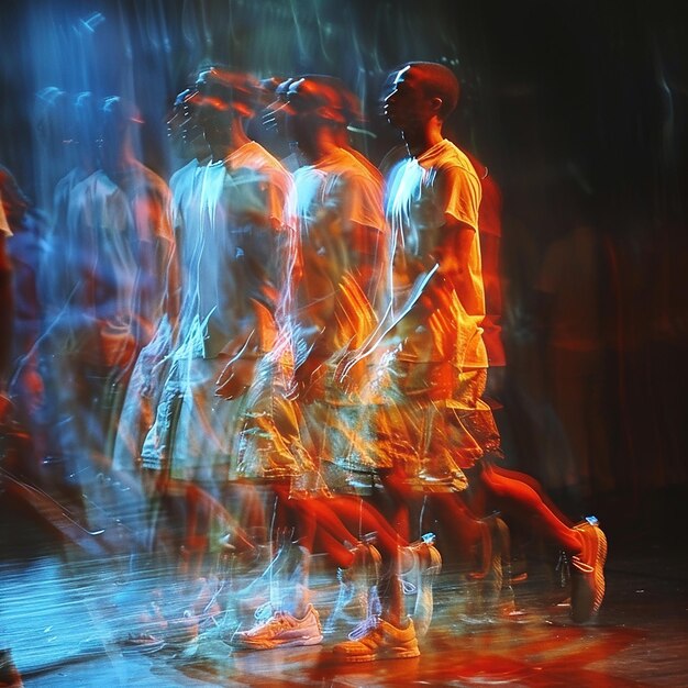 Photo une danseuse dans le chaos