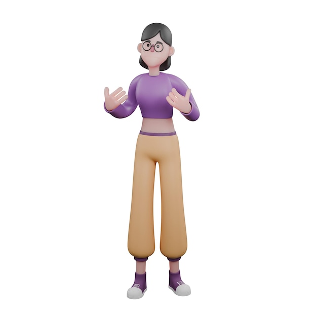 Une danseuse se tient debout en ouvrant les deux paumes sur sa poitrine Artiste d'animation