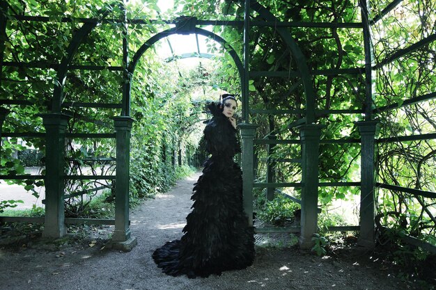 Dark Queen dans le parc Fantasy robe noire