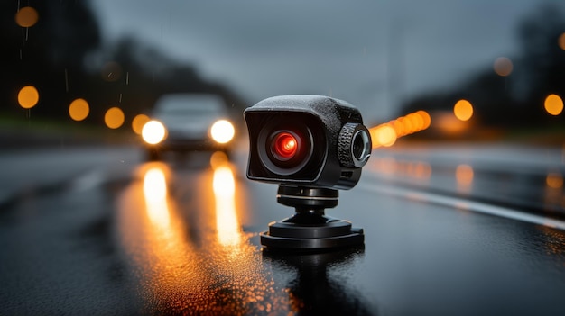 Dashcam capture la vision nocturne avec un objectif grand angle