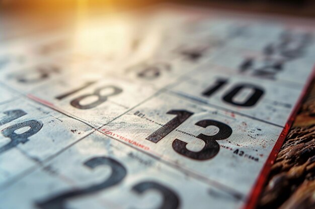 date du calendrier