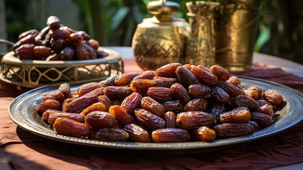 Les dattes séchées sont un dessert oriental traditionnel.