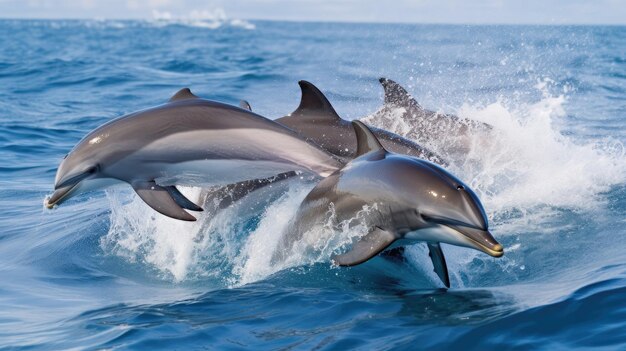 Photo un dauphin nageant dans l'océan