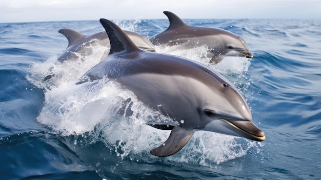 Photo un dauphin nageant dans l'océan