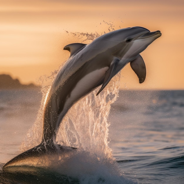 Photo un dauphin nageant dans l'océan