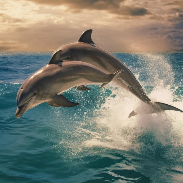 Photo un dauphin nageant dans l'océan