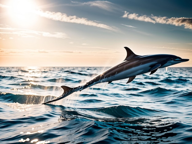 Des dauphins dans la mer illustration