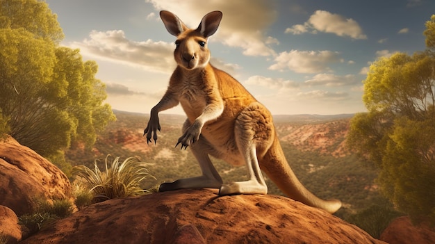 Daz3d Kangaroo Une illustration époustouflante dans le style National Geographic