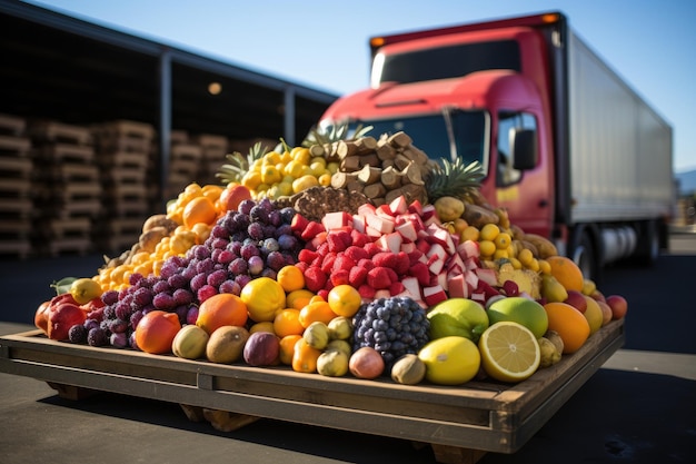 Déchargement effréné des produits frais camions réfrigérés génératif IA