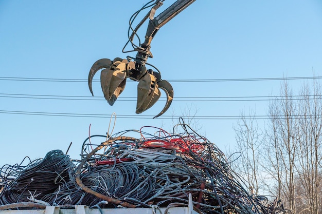 déchets d'anciens câbles de cuivre dans la coquille ferraille pour la métallurgie des non-ferreux