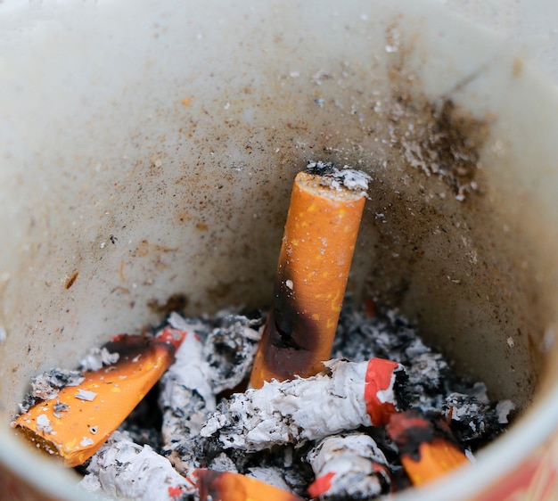 déchets de cigarette