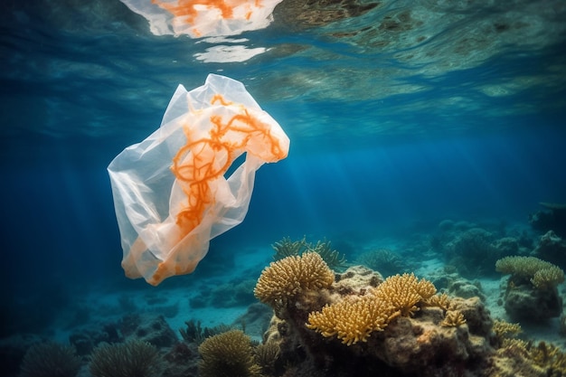 Des déchets plastiques dans les profondeurs de l'océan