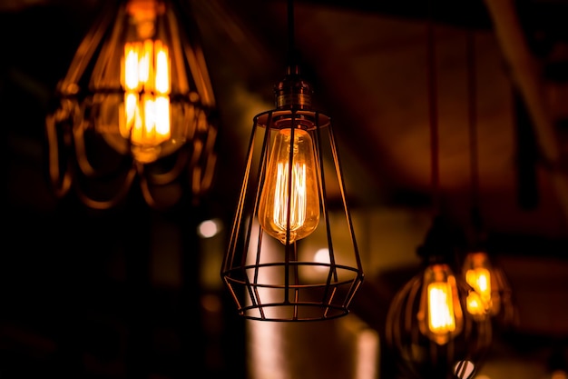 décor d'ampoule Edison rétro et lumineux