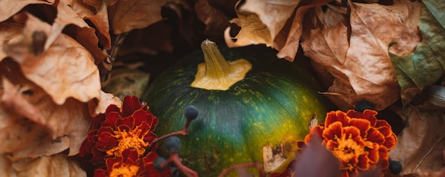 Décor d'automne biologique récolte de légumes frais et de feuilles dans une vieille boîte en bois sur fond de planches Vue de dessus de l'espace libre