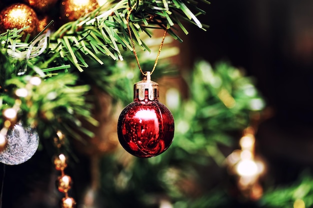 Décor de boule d'arbre de nouvel an