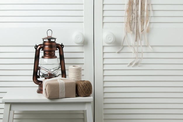 Décor de chambre marron beige