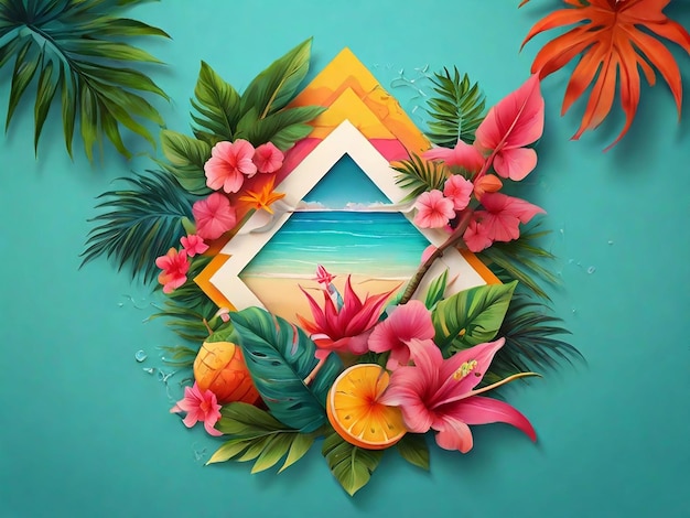 Un décor d'été vibrant avec des atmosphères tropicales