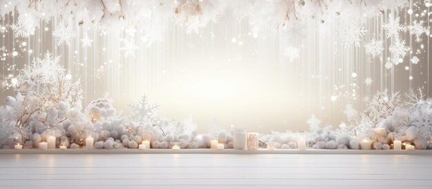 Photo décor de noël en blanc