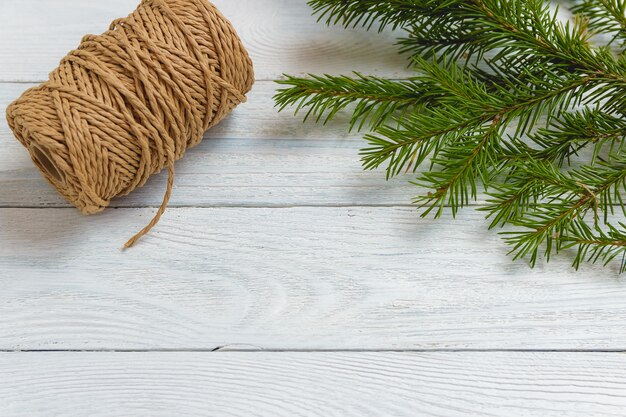 décor de noël sur bois blanc