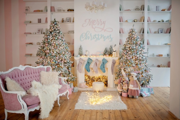 Décor de salon de vacances de Noël